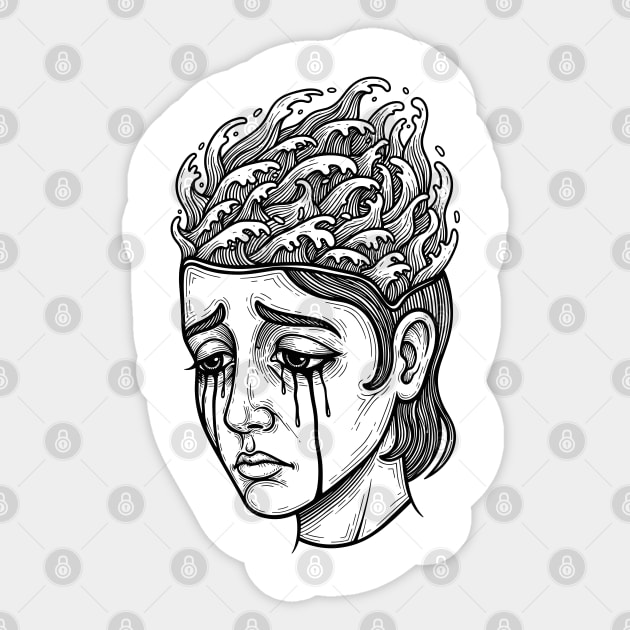 Tears of the Deep Sticker by enrynz